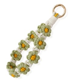 Boho Macrame Keychain Wristlet Keychain Key Lanyard Wrist Keychain Keyring Bracelet Holder Boho Keychain Wrist Lanyard Keychains for Women Cute Keychain Car Keys Wristlet Strap wrist lanyard for keys