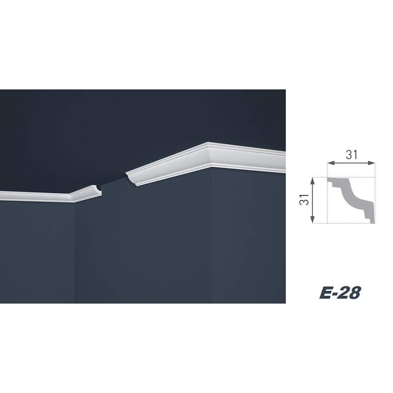 MARBET DESIGN Stucco Moulding XPS Polystyrene White - Ceiling Moulding