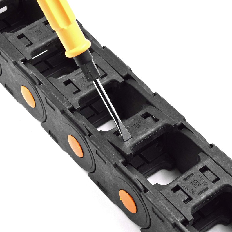 Plastic Drag Chain Cable Carrier Open Type with End Connectors