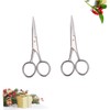 FOMIYES 2-Piece Stainless Steel Beard Scissors Set for Men Precision