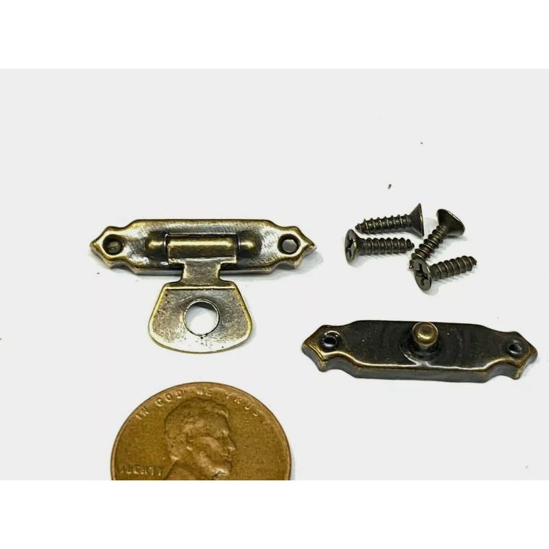 endlessparts 4 Sets 30mm x 18mm Antique Latch Hook Hasp