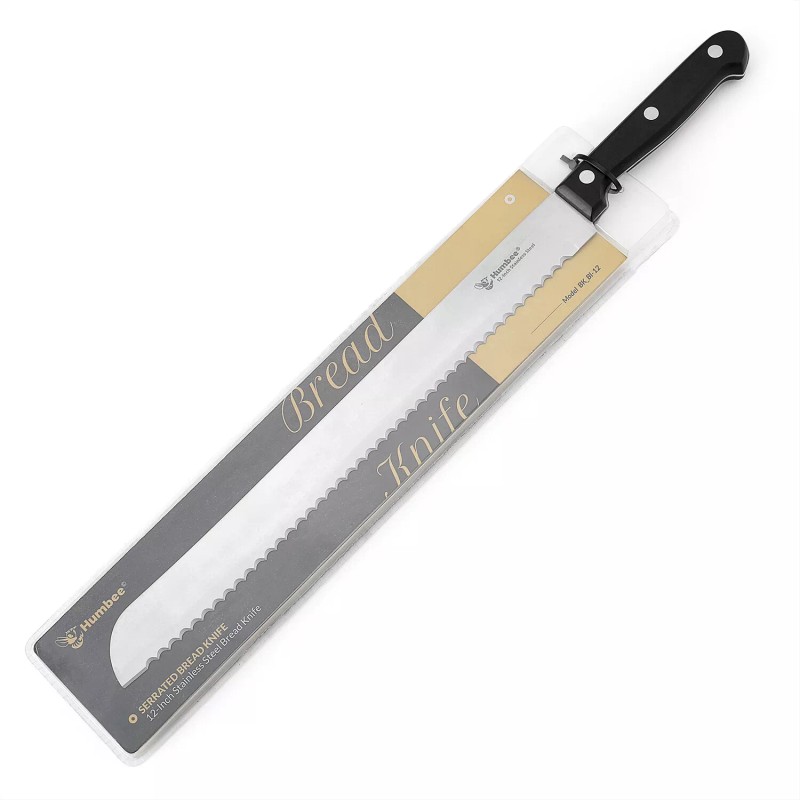 Humbee Chef, Stainless Steel Serrated Bread Knives 8/10/12 inch -