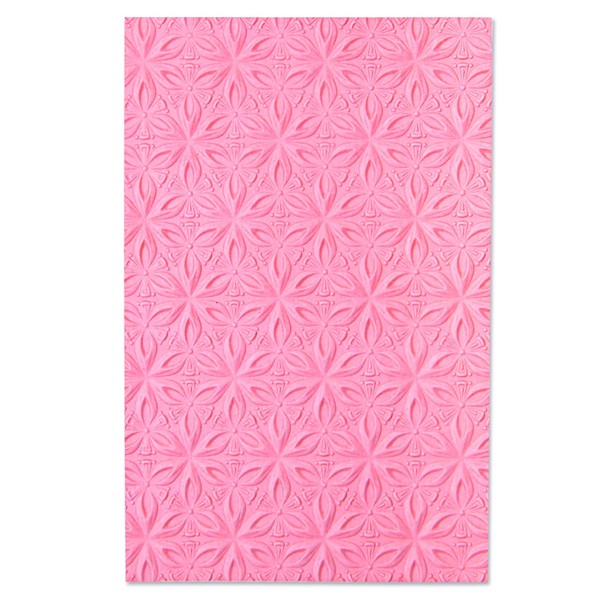 Sizzix Multicoloured 3-D Textured Impressions Embossing Folder Geometric Flowers 665005, Paper, One Size