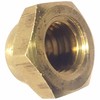 1/4-20 Hex Cap Nuts, Solid Brass, Grade 360, Commercial, Plain