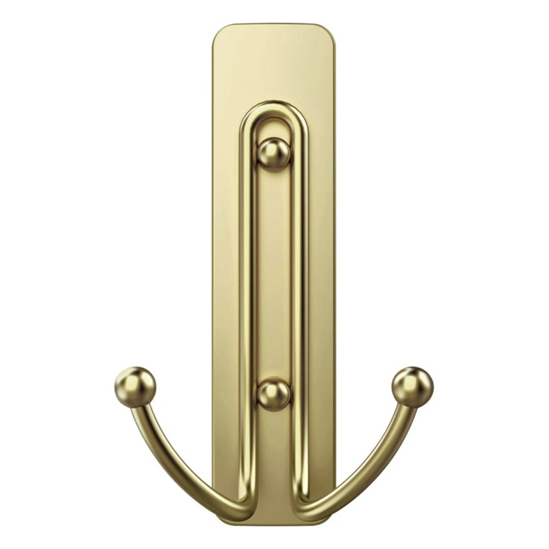 Command Large Satin Brass Wall Hooks Damage Free Adhesive Hanging