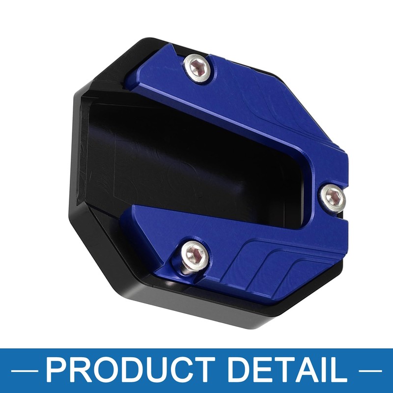 A ABSOPRO Universal Motorcycle Kickstand Pad CNC Side Stand Aluminum