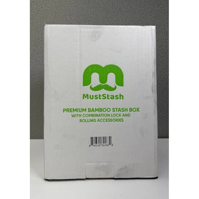 Urban Sombrero Bamboo Stash Box by MustStash, with Combination Lock