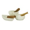 The Novogratz Marble Mortar And Pestel, Set of 3 6",