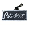Peterbilt, old school rectangle emblem small size - Color: Blue
