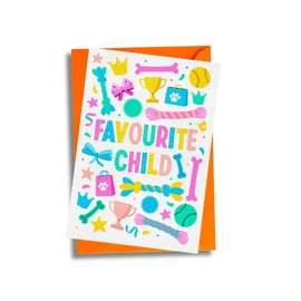 Favourite Child Chicken Dog Card - The Card Your Dog Can Eat!