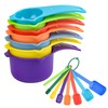 Viwehots Measuring Cups and Spoons Set, Plastic Measuring Cup Set,