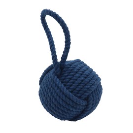 Nautical Doorstop Rope Sailor Knot Decorative Under Mount Handmade Door Stopper with Handle for Floor by The Metal Magician (5" Cotton (Blue Color))