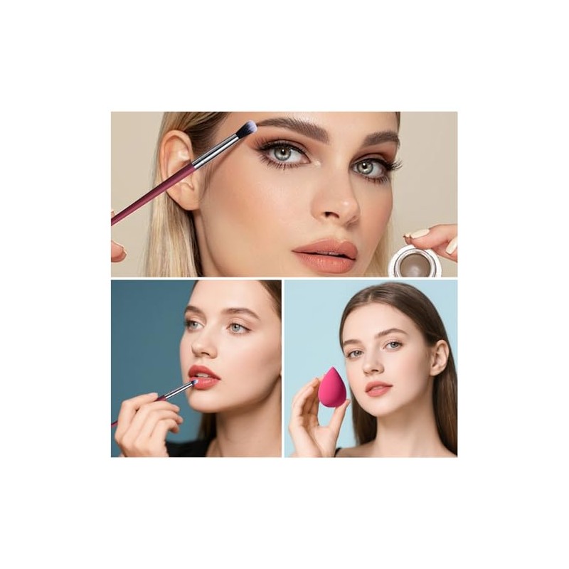 BS-MALL Set de Brochas de Maquillaje para Ojos de 18