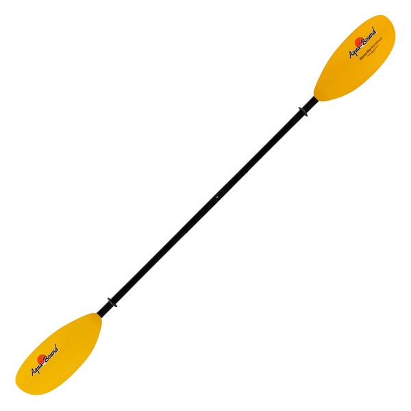 AQUA BOUND Manta Ray 2-Piece Kayak Paddle, Yellow FG Blade/Aluminum Shaft, 220 cm