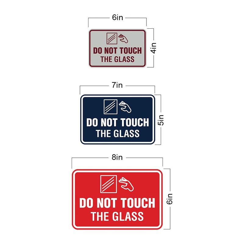 Signs ByLITA Classic Framed Do Not Touch The Glass Sign