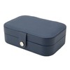 Portable Jewelry Box PU Leather Large Capacity 2 Layers Travel