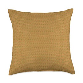 Light Grayish Yellow Shade Of Orange Tweed Pattern Decor Throw Pillow