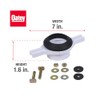 Oatey 43541 2-inch White PVC Horizontal Adjustable Urinal Flange Kit,
