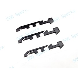 GMC 4PC Matte Black Door Rear AT4 Canyon Emblem Badge Fit 2023-2024 GMC Canyon AT4