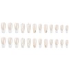 Press on Nails Medium French Ripple False Nails Artificial Acrylic