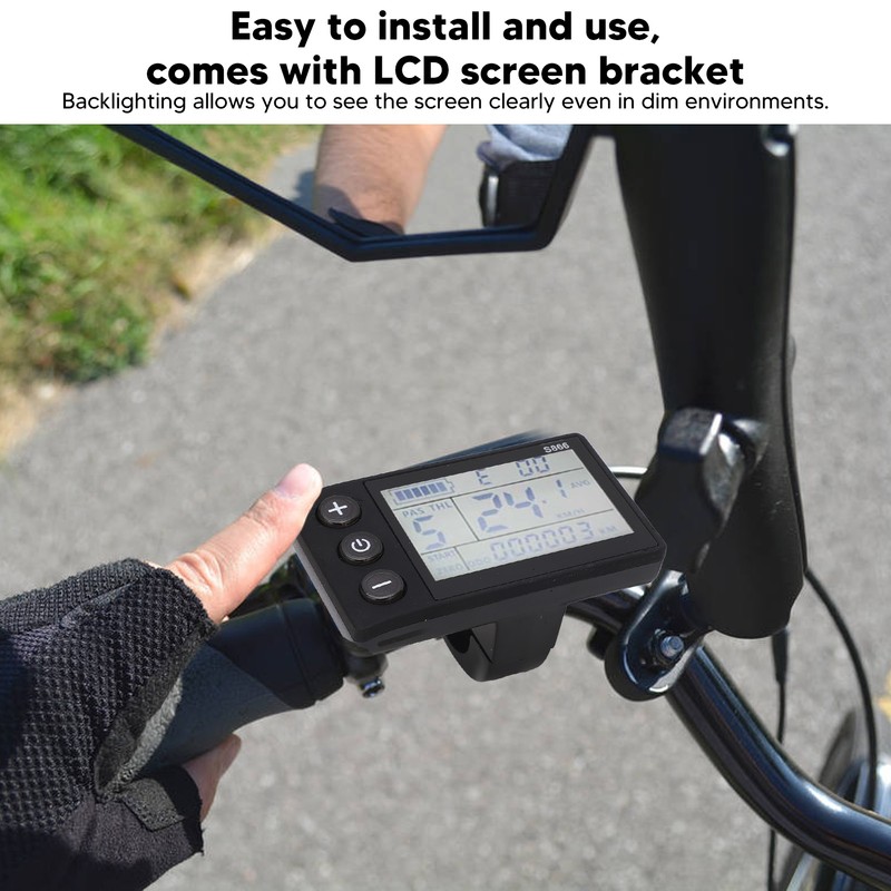 Electric Scooter Conversion LCD Display with 6P Waterproof Connector Mountain