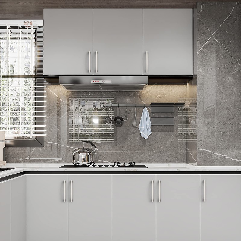 Amerdeco 10 Pack Brushed Satin Nickel Cabinet Pulls 5 Inch(128MM)