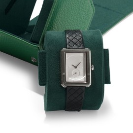 Oirlv Luxury PU Leather Hexagonal Watch Roll Travel Case Storage Case for Gift Box Christmas Anniversary Birthday (Green)