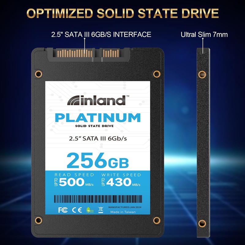 Inland Platinum 256GB SSD SATA III 6Gb/s 2.5" 7mm TLC