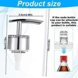 2 Pack Silver Soap Dispenser Pump Replacement Top Dispenser Pumps Refill Dispensers Liquid Hand Soap Dispensers Soaps Pumps Replacement for Lotion Regular Glass Mouth Bottles