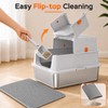 Devopet Stainless Steel Litter Box with Lid, Enclosed Cat Litter