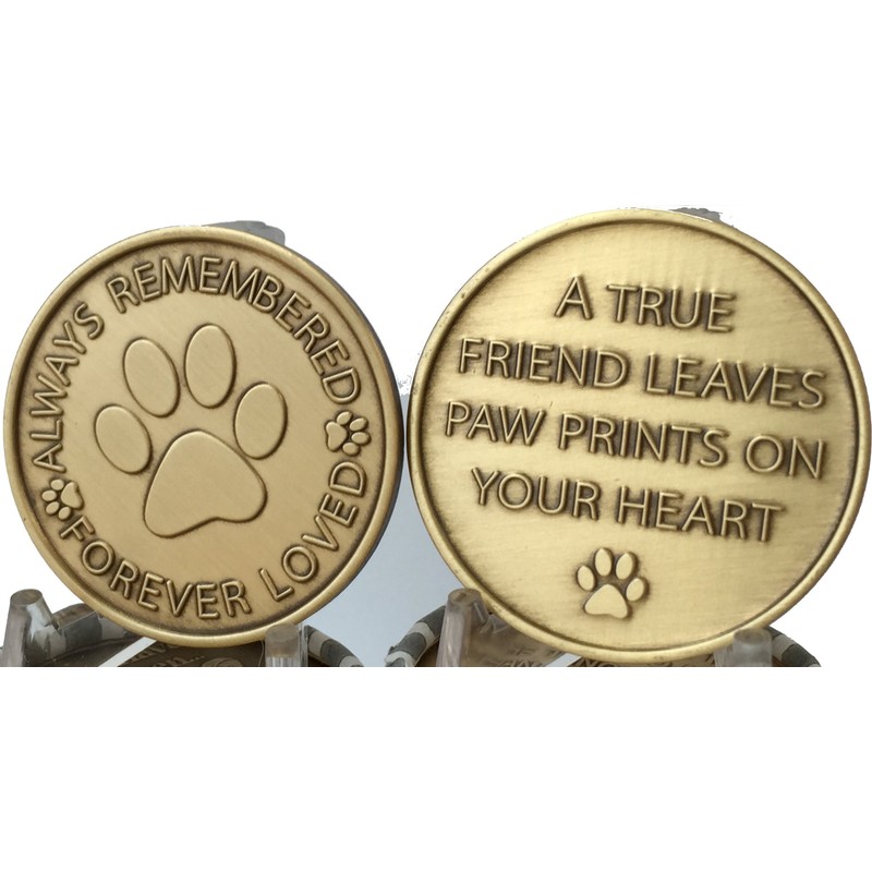 RecoveryChip Dog Memorial Always Remembered Forever Loved - Paw Prints