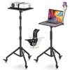 Facilife Projector Stand Tripod with Wheels, Laptop Tripod Stand Rolling,