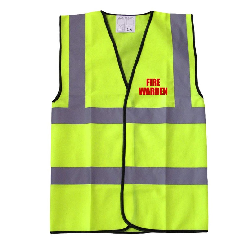 Fire Warden Yellow High Visibility Hi Vis Viz Vest Safety
