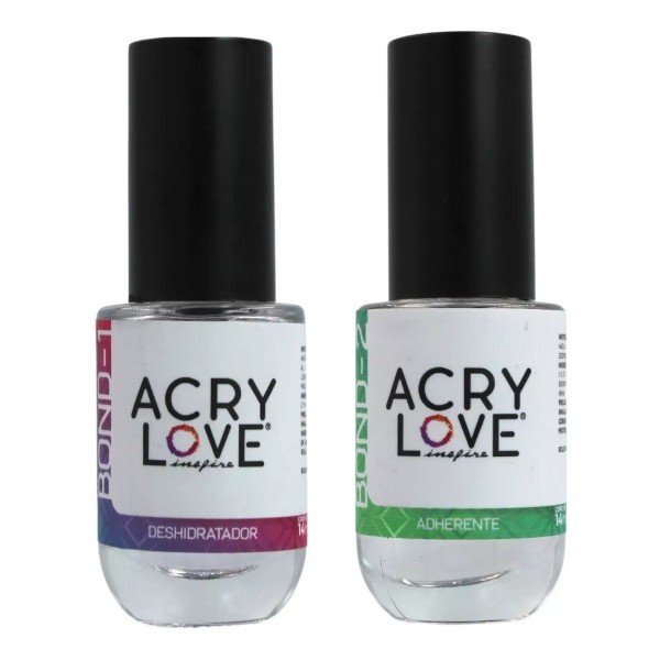 Acry Love Pack Adherente + Deshidratador Acry Love 2 Pzas. Bond 1 Y 2. Color Paquete