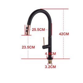 Kitchen Faucets with Pull Down Sprayer Kitchen Faucet Copper Hot and Cold Black Telescopic Kitchen Faucet Sink Sink Faucet