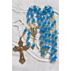 La Petit Dark Opal Aqua AB Glass Rosary in Gold