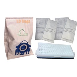 Casa Vacuums Miele S5 S8 C3 1 Year Bundle 10 GN Bags + 1 SF-HA50 HEPA AirClean Filter with Odor Neutralizing Charcoal + 4 Filters