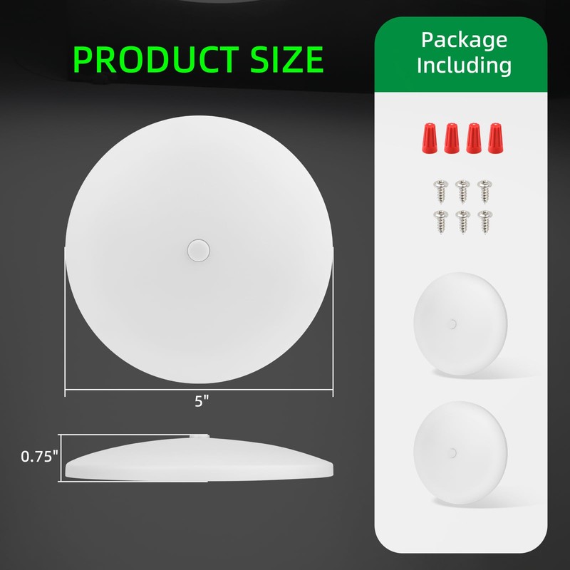 ULITECO RV Puck Light 5Inch, Dimmable RV Light Fixture 12V,