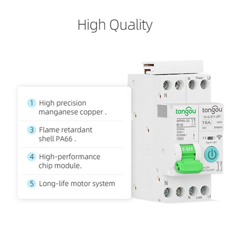 Small Intelligent Circuit Breaker Voice Control Timed Delay Remote WiFi