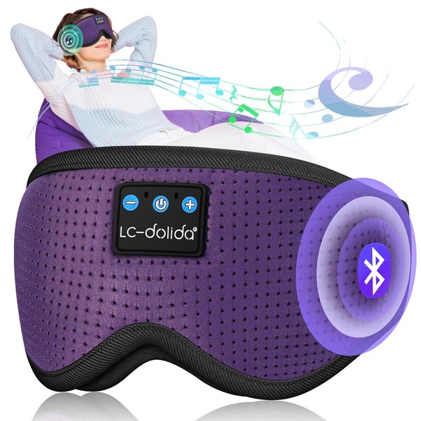 LC-dolida LC-dolida Sleep Headphones, Sleep Mask Bluetooth Wireless Music Eye
