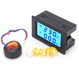 QH4835A LCD Dual Display Current Voltage Meter Electrical Digital Ammeter Voltmeter AC80‑400V