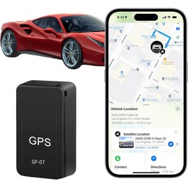 GPS Tracker for Vehicles No Subscription, Mini Smart GPS Tracker Real-Time Locator, Magnetic Case Anti-Theft Micro Vehicle Tracking Device with App for Cars, Kids, Elderly, Pets, Wallet (Black)