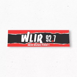 Two Bit Press WLIR 92.7 FM Bumper Sticker - New York NYC Vintage Style - Radio Decal 80s 90s