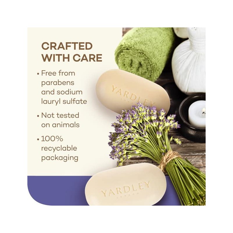 Yardley English Lavender Bar Soap 2 x 4.25 oz Soap