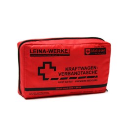 Leina-Werke 11000 KFZ-Verbandtasche Compact ohne Klett, Rot/Schwarz