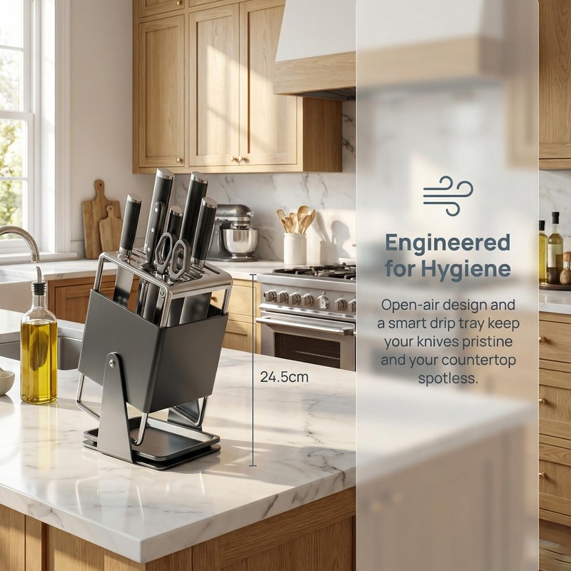 Universal knife rack - Stainless steel kitchen knife rack, suitable