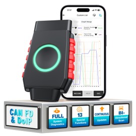 Bidirectional Scan Tool: VIDENT iSmartDiag510 Wireless OBD2 Scanner Diagnostic Tool for iOS & Android with Ongoing Updates, All System Diagnostics, 13 Reset, ABS Bleed, CAN FD for GM, Car Code Reader