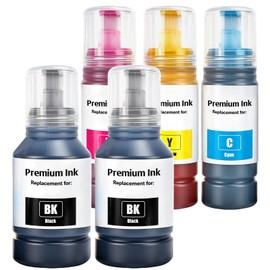 Replacement for EPT502 Ink Bottles Us with ET-2700 ET2750 ET2760 ET-2850 ET-3700 ET-3710 ET-3750 ET-3760 ET-3830 ET-3850 ET-4750 ET-4760 ET-4850 ET-15000 ST-2000 ST-3000 ST-4000 Printer (2BK/C/M/Y)