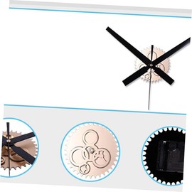 BIUDECO Fashion Wall Hanging Clock Vintage Gear Design Large Pointer Safe Material Multi-use for Bedroom Living Room