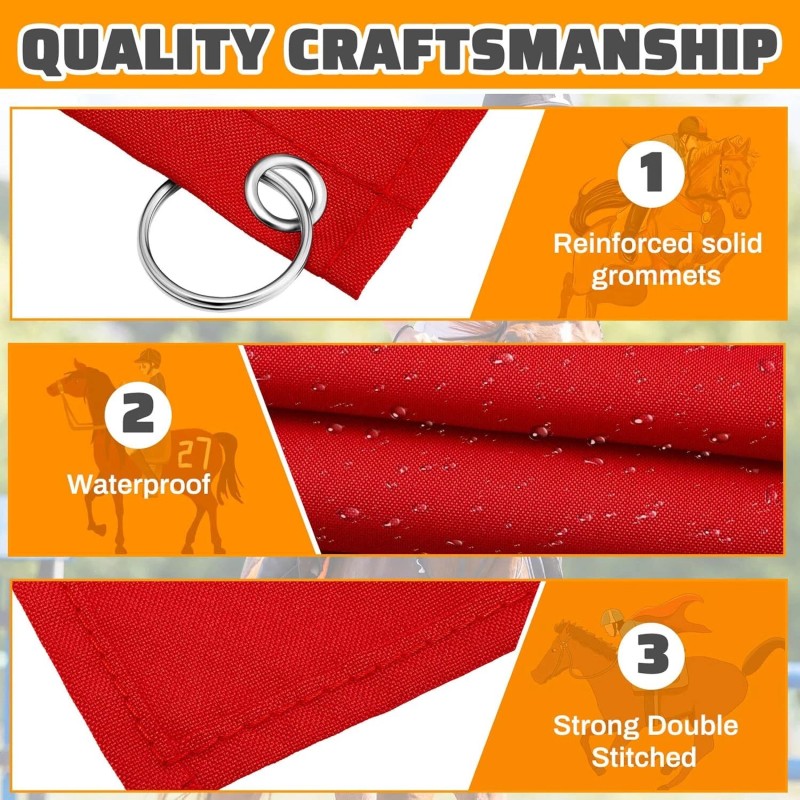 Tegeme Equestrian Training Flag 4 Pieces Red, Black, Green, Blue